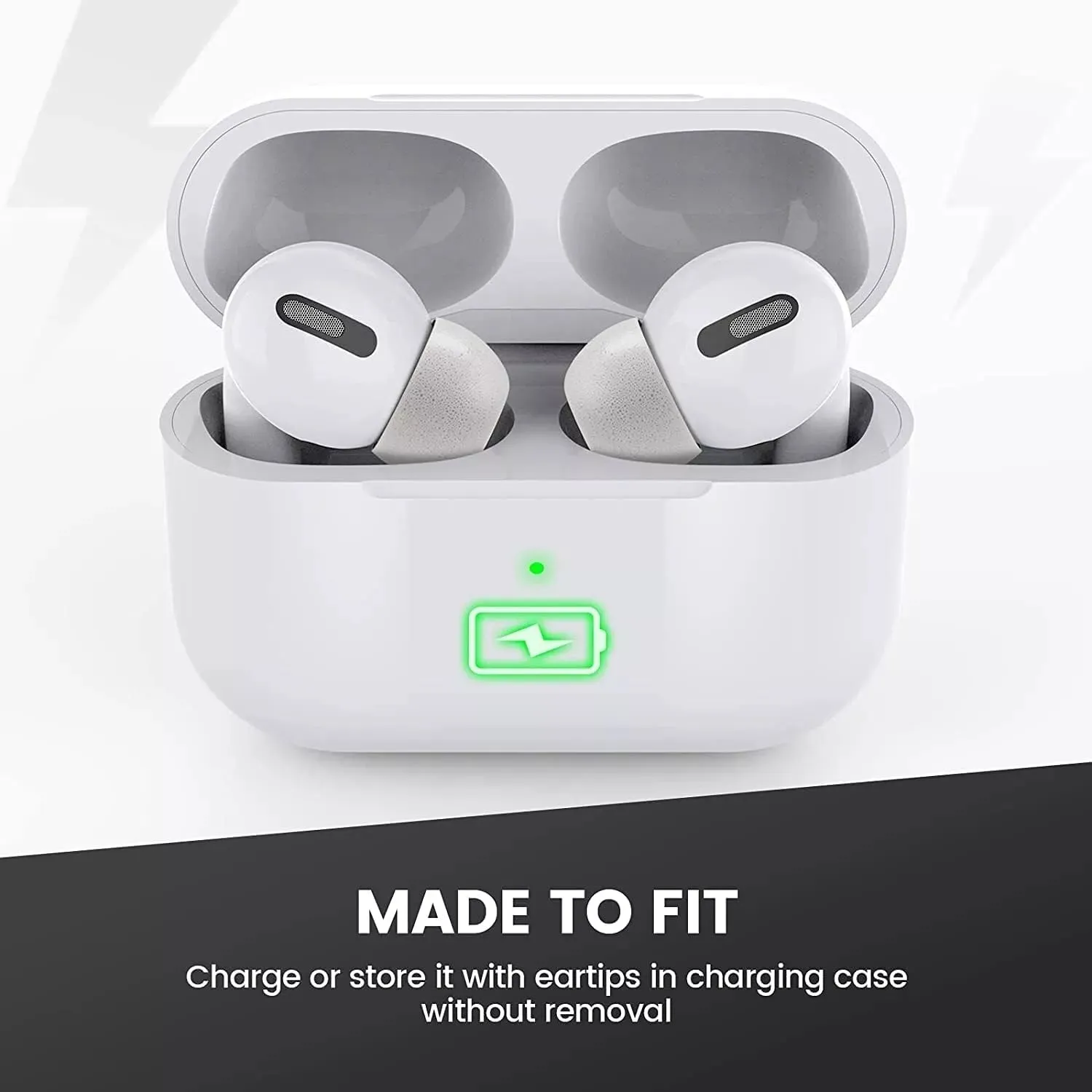 New Bee A3 AirPod Memory Foam Tips - 6 Pairs (Grey)