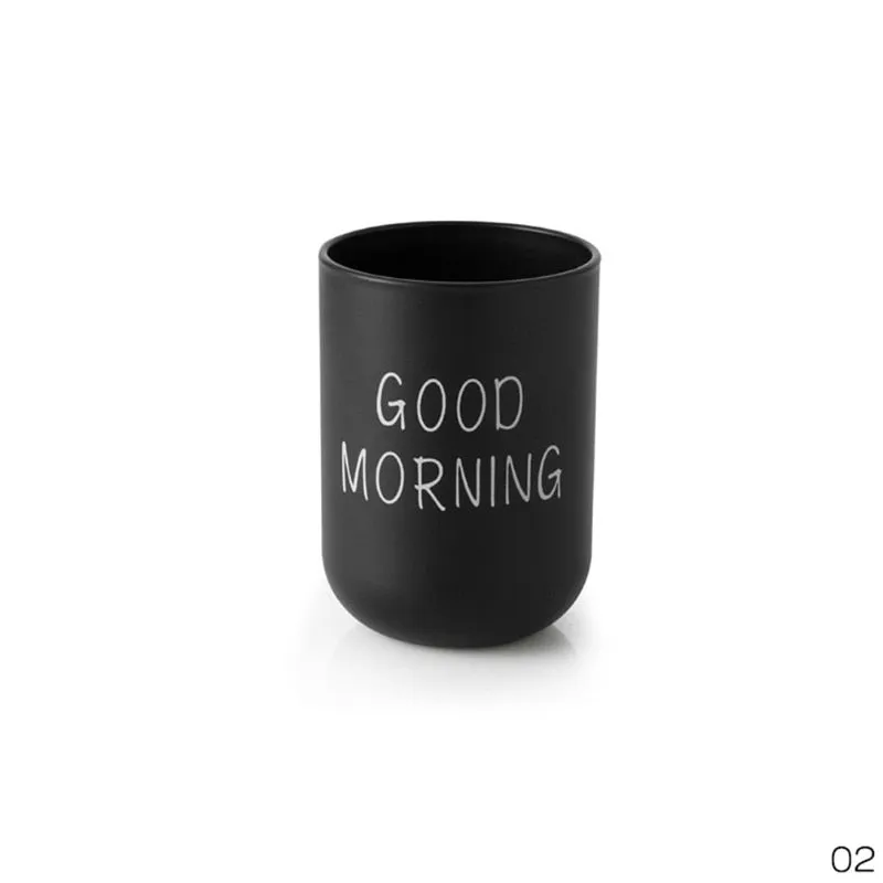 New Nordic Style Travel Portable Washing Cup Couple Bathroom Sets Plastic Good Morning Toothbrush Holder Storage Organizer Cup