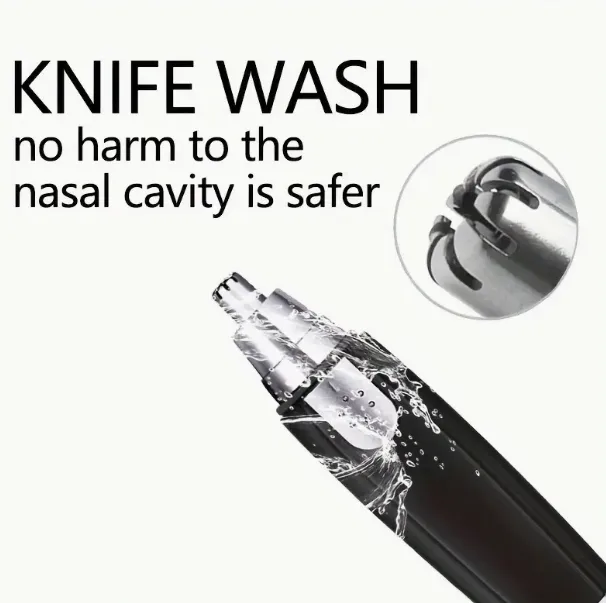 NEW Powerful Cordless Nose Trimmer CIICII Ear and Nose Hair Trimmer - Wet/Dry No Pull No Snag Trimming for Nose, Ear, Body and Eyebrows - Smoother Cutting for Men and Women, Black
