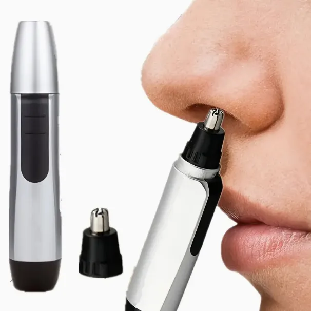 NEW Powerful Cordless Nose Trimmer CIICII Ear and Nose Hair Trimmer - Wet/Dry No Pull No Snag Trimming for Nose, Ear, Body and Eyebrows - Smoother Cutting for Men and Women, Black