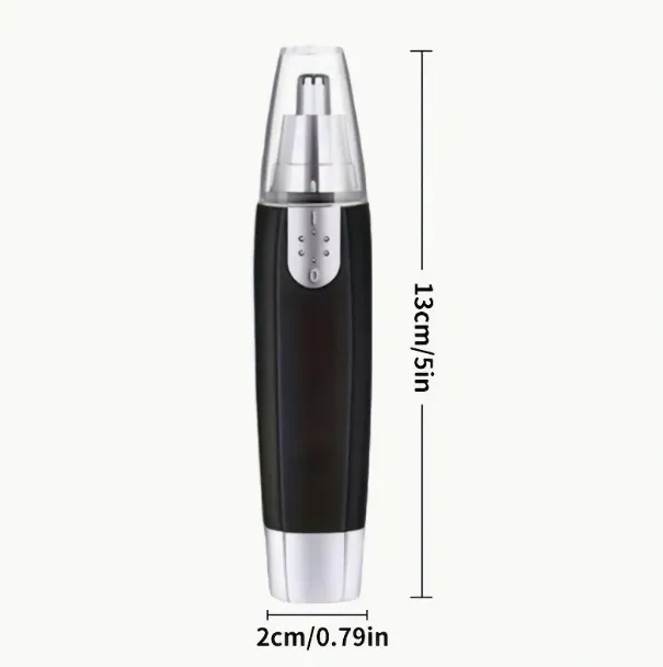 NEW Powerful Cordless Nose Trimmer CIICII Ear and Nose Hair Trimmer - Wet/Dry No Pull No Snag Trimming for Nose, Ear, Body and Eyebrows - Smoother Cutting for Men and Women, Black