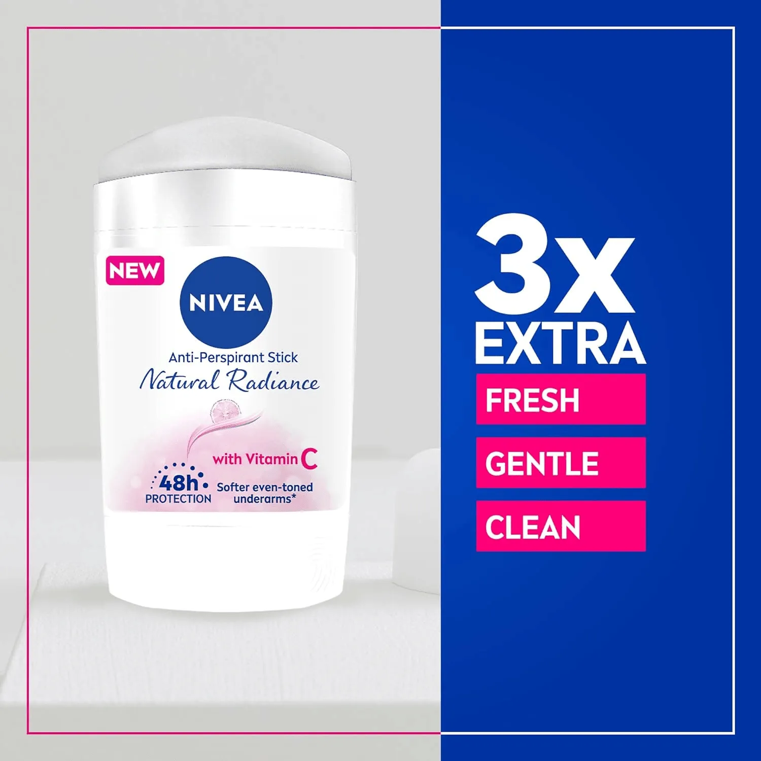 Nivea Natural Radiance 3 In 1 Antiperspirant Stick – 50ml