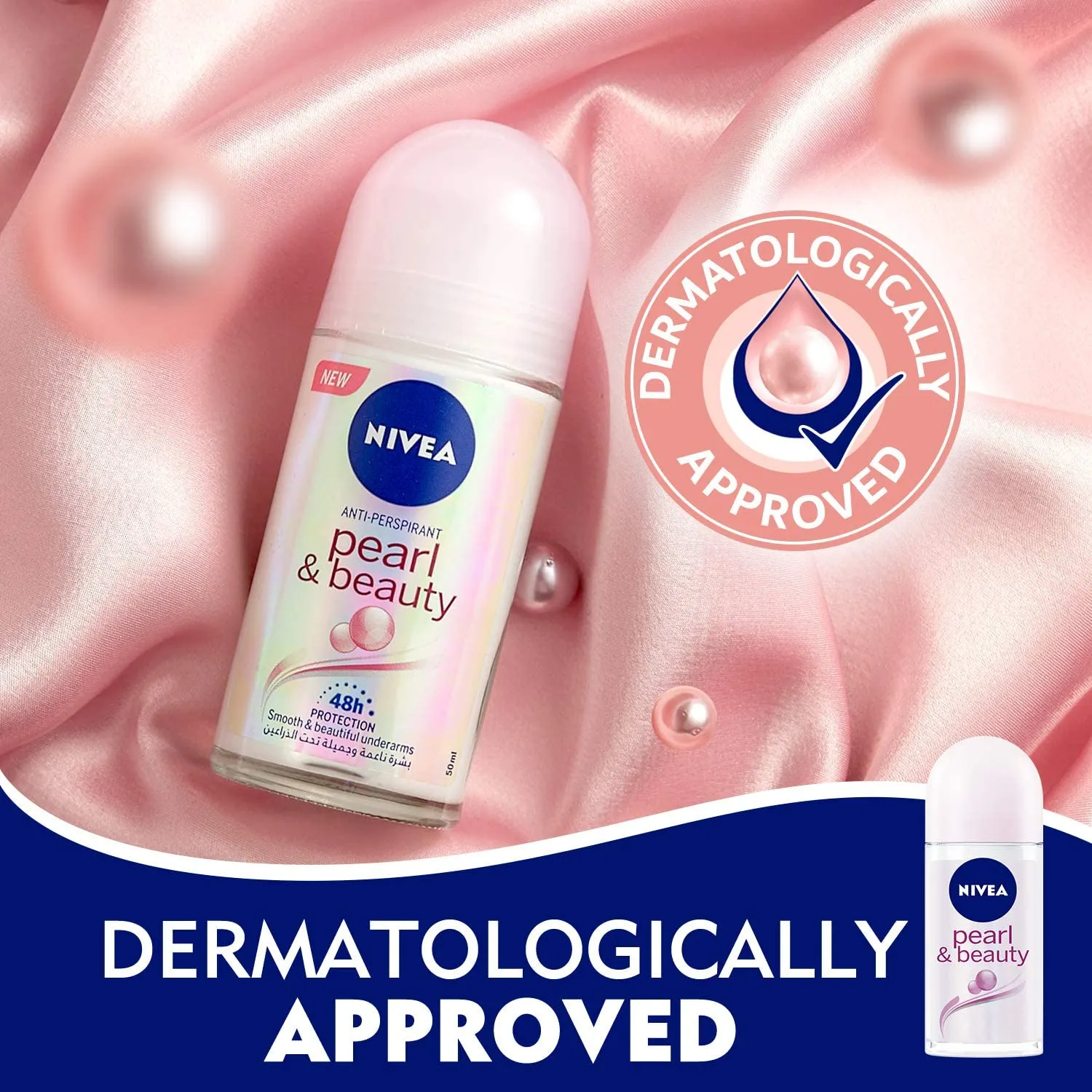 Nivea Pearl & Beauty Antiperspirant For Women Pearl Extracts Roll-on