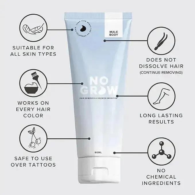 NO GROW Male Beard Hair Remover & Growth Inhibitor 90ml
