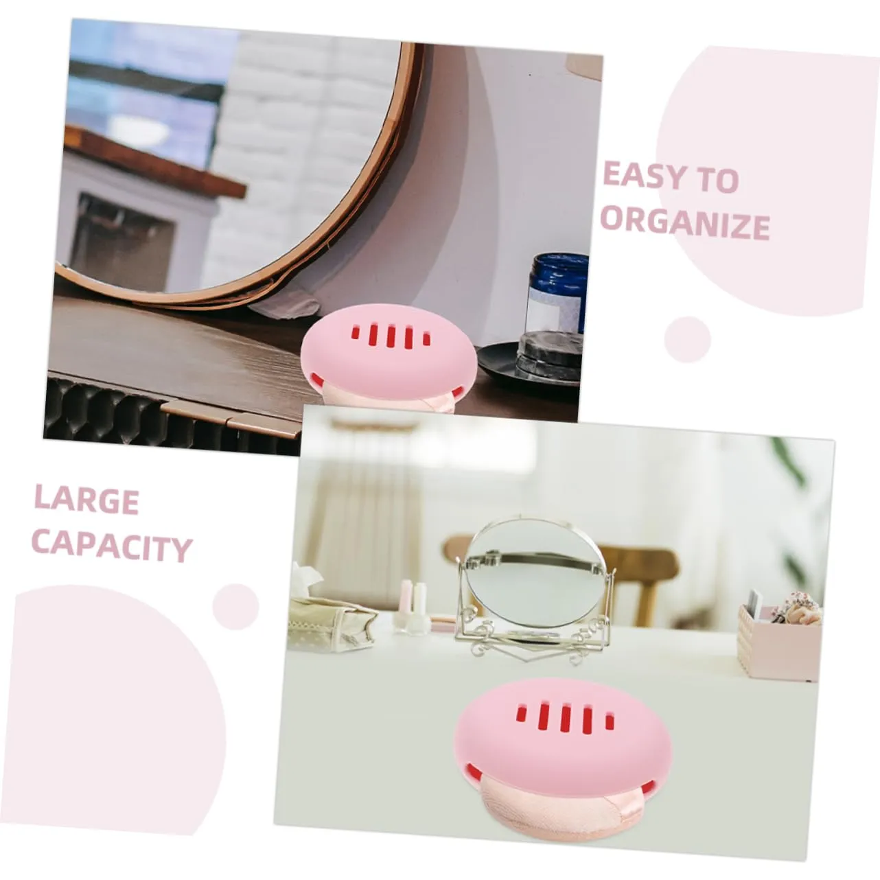 NOLITOY Powder Puff Storage Cover 2pcs Makeup Sponge Case Plastic Cosmetic Pot for Blending Sponges
