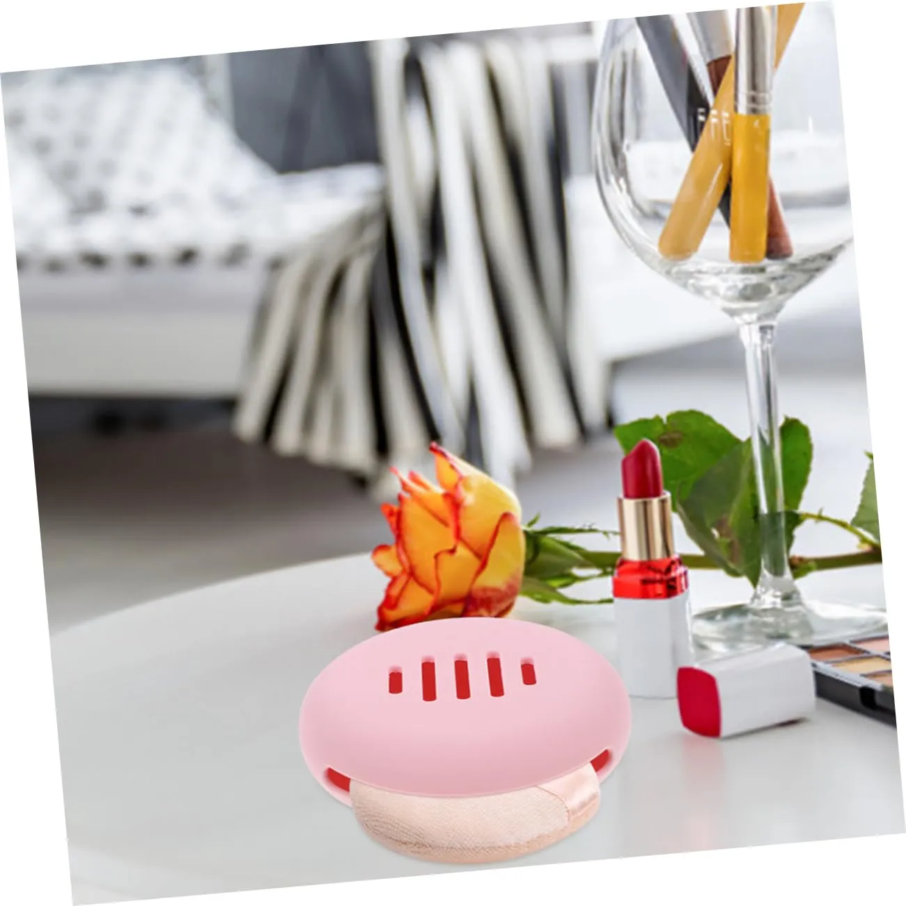 NOLITOY Powder Puff Storage Cover 2pcs Makeup Sponge Case Plastic Cosmetic Pot for Blending Sponges