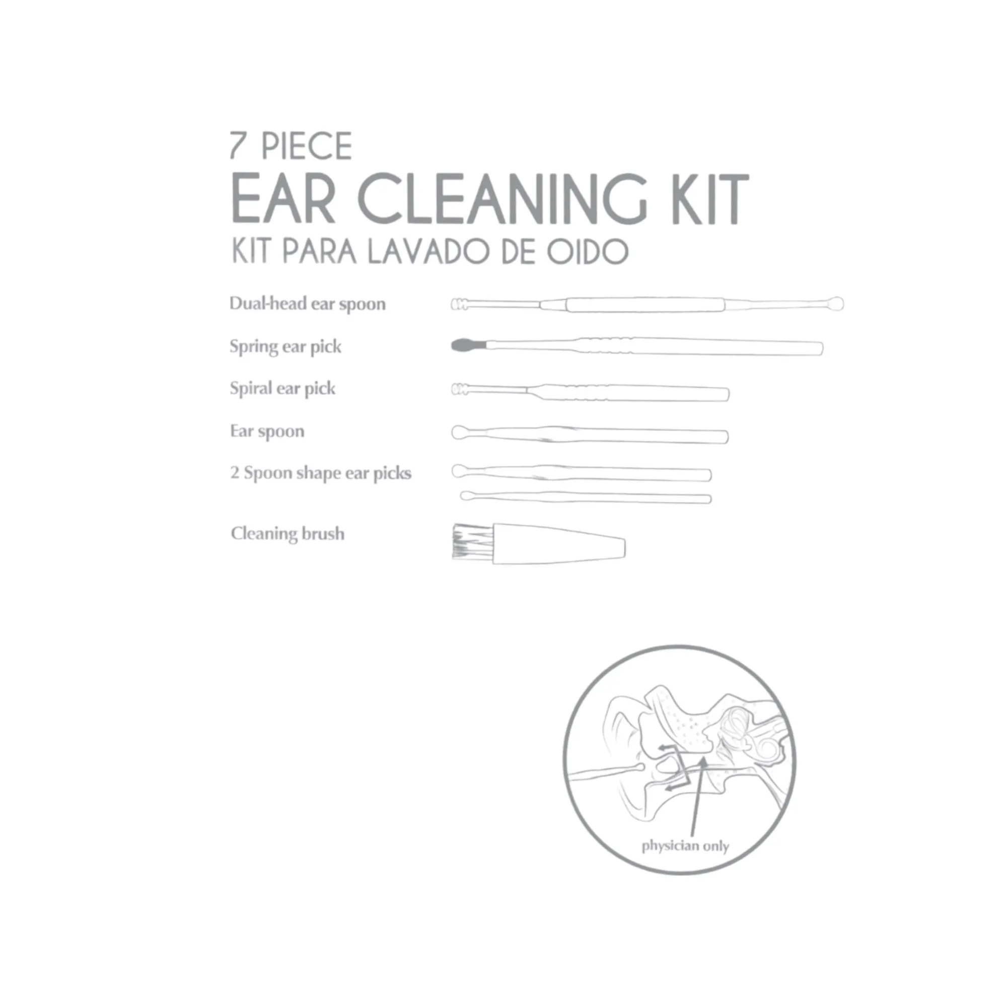 North American Ear Wax 7 Piece Removal Kit