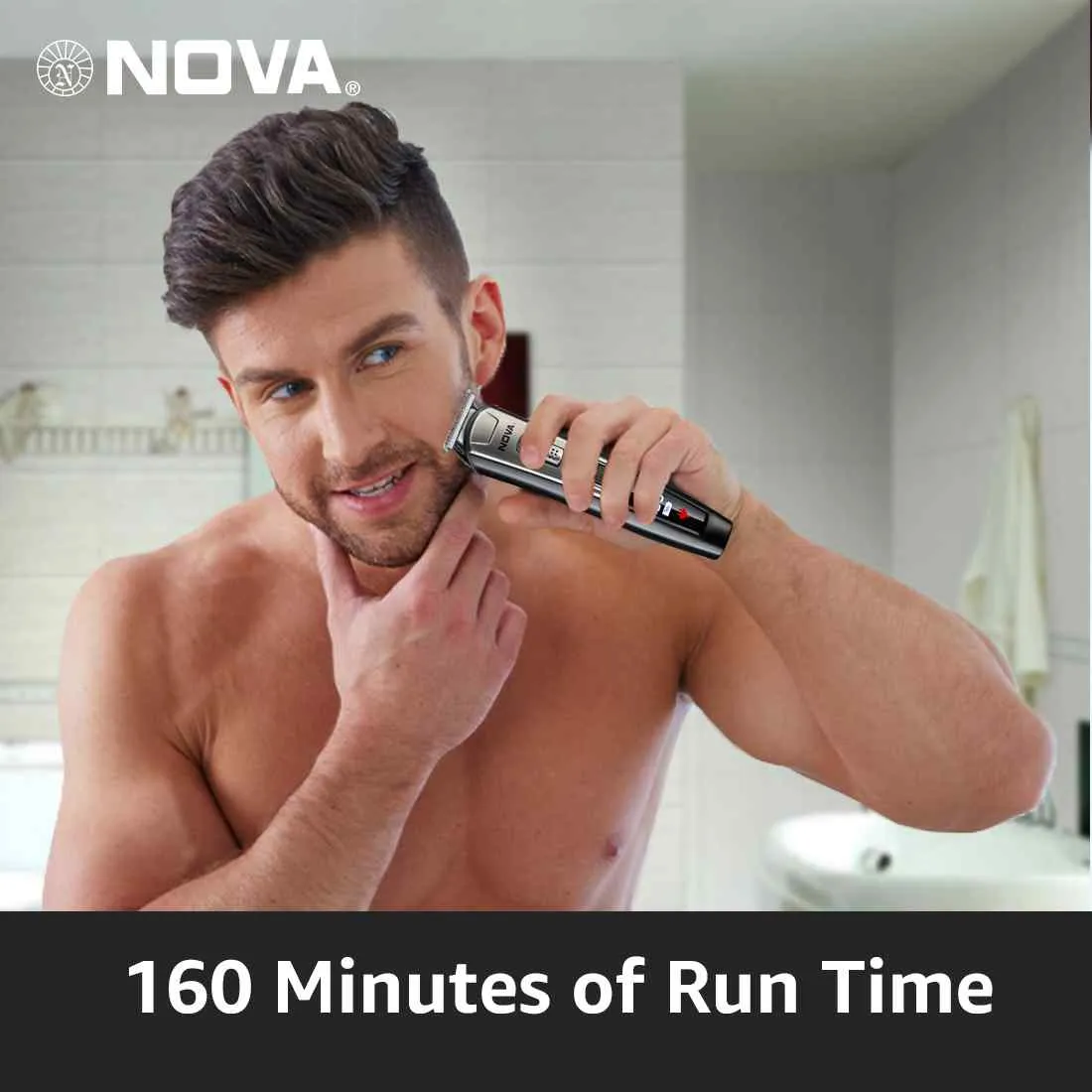 Nova NG 1153 Digital USB Runtime: 160 Mins Grooming Trimmer for Men