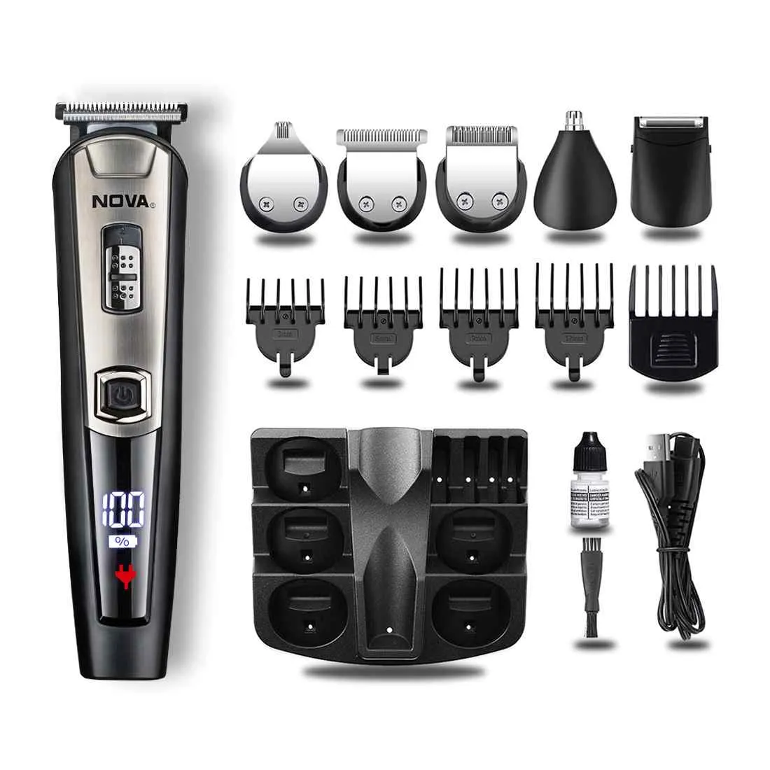 Nova NG 1153 Digital USB Runtime: 160 Mins Grooming Trimmer for Men
