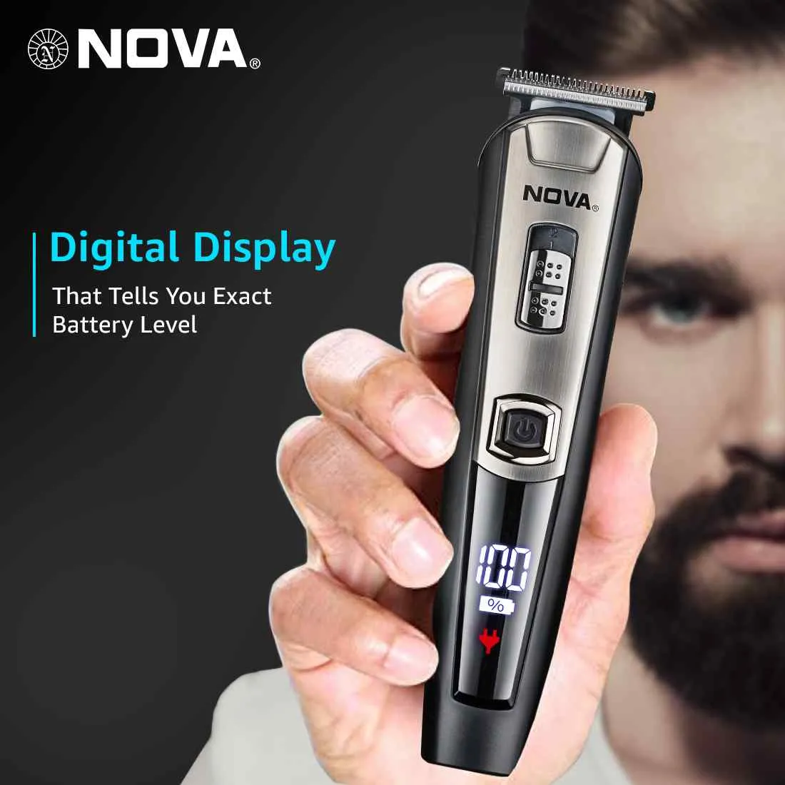 Nova NG 1153 Digital USB Runtime: 160 Mins Grooming Trimmer for Men