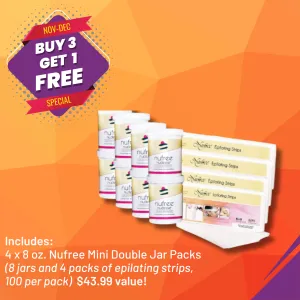 Nufree Buy 3 Get 1 Free, Mini Double Jar Pack, 8 oz