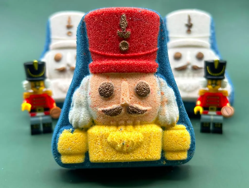 Nutcracker Kids Bath Bomb with Nutcracker Minifigure Inside