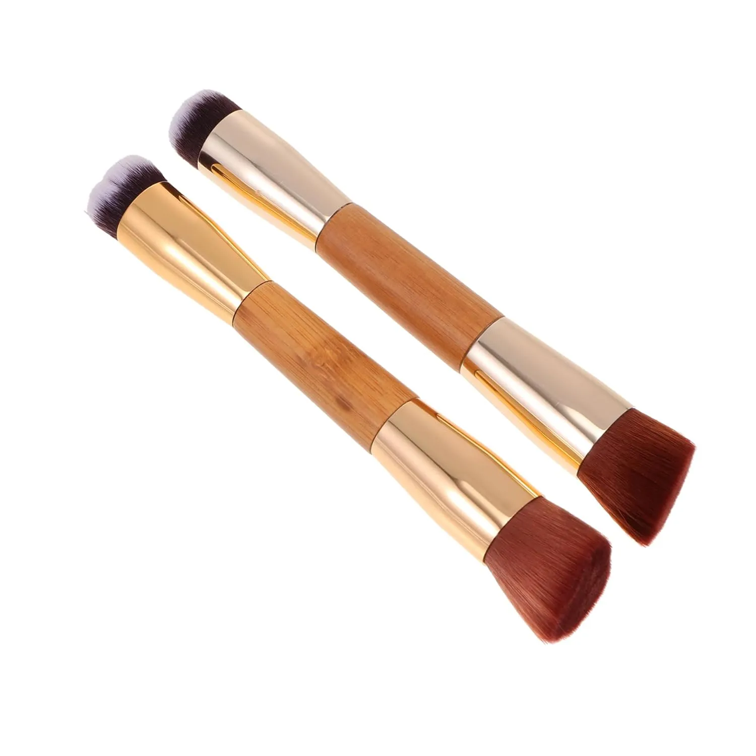 Nylon Makeup Brush Double Ended Blush Brush Set Ideal for Contouring Highlighting Setting