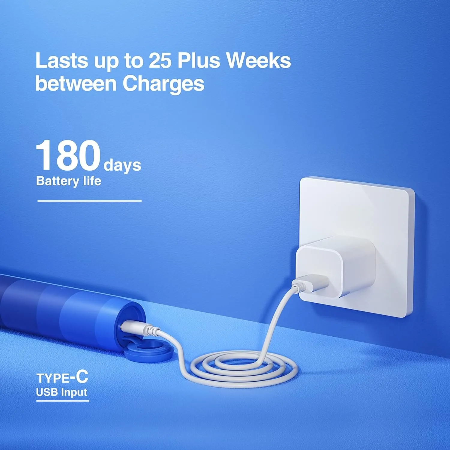 Oclean Flow, Sonic Electric Toothbrush, 5 Modes with Whitening, 180 Days Battery Life, 2 Min Timer & 30s Reminder, IPX7 – Blue