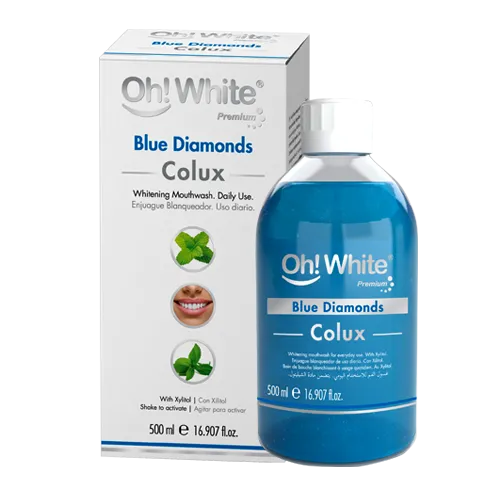 Oh White! Premium Tooth Whitening Mouthwash Blue Diamonds Colux 500 ml