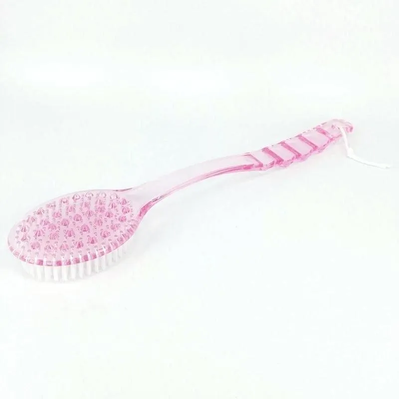 Olpchee Long Handle Bath Shower Body Brush Back Scrubber with Super Soft Nylon Bristles