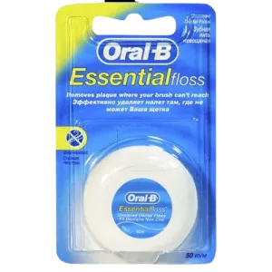 Oral-B Essential Regular Unwaxed Floss 50m
