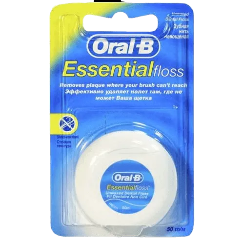 Oral-B Essential Regular Unwaxed Floss 50m
