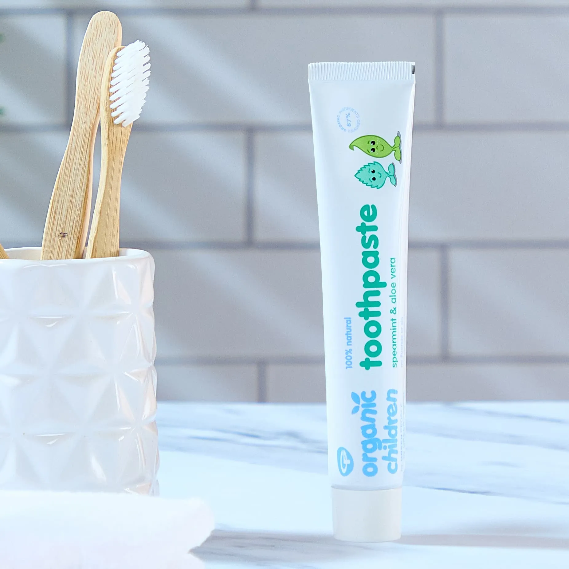 Organic Children Toothpaste - Spearmint & Aloe Vera 50ml