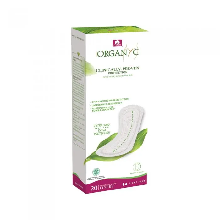 Organyc - Organic Cotton Panty Liners - Extra Long (Flat 20 pack)