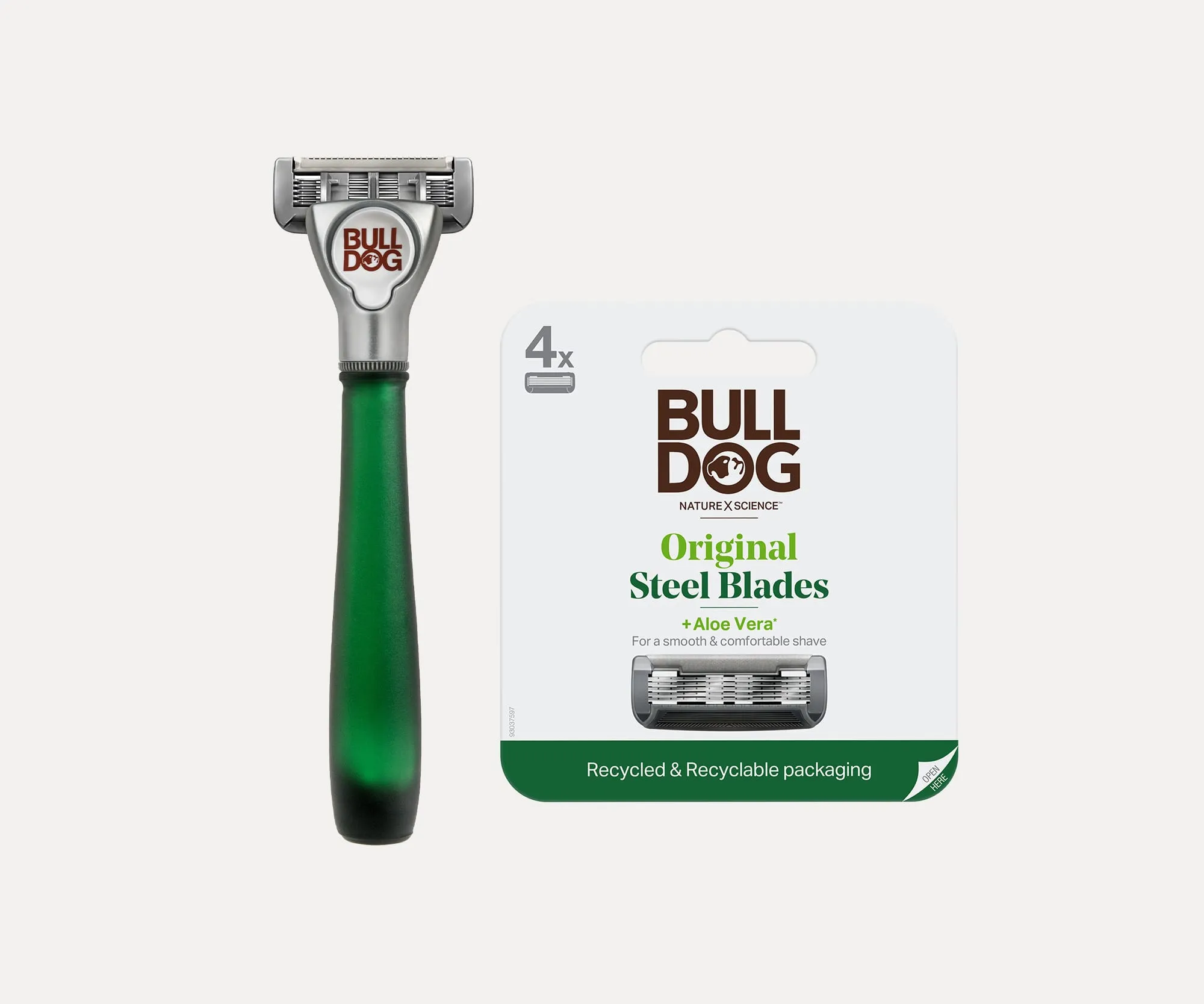 Original Glass Razor   4 Refills