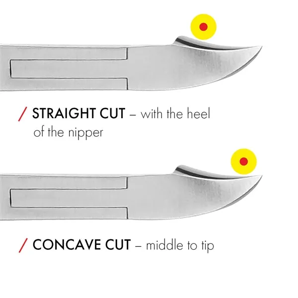 p122 - Combination Concave & Straight Nail and Toenail Nippers FINOX® Surgical Stainless Steel