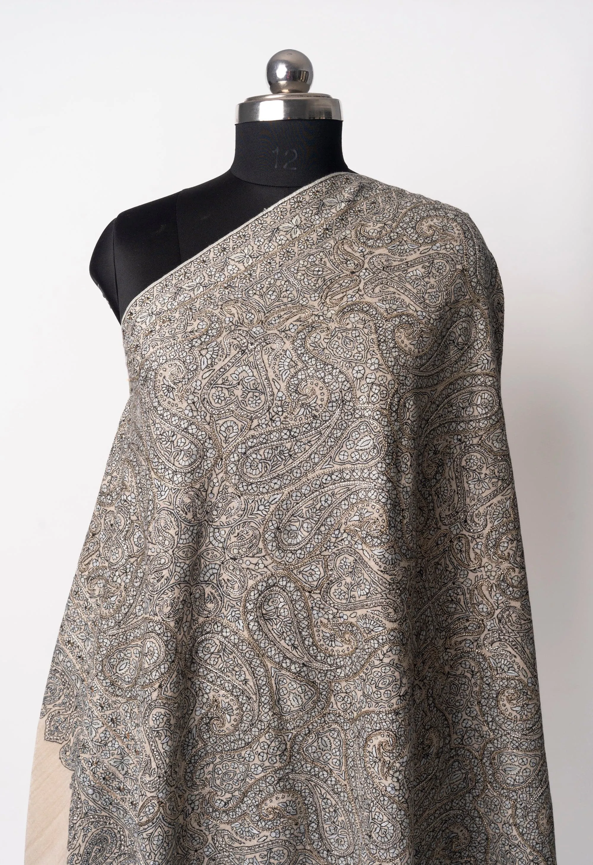 Paisley Panache Sozni Pashmina – Hand Embroidered Luxe Shawl