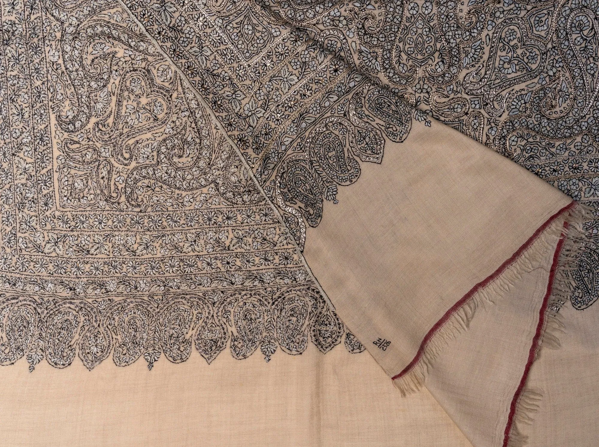 Paisley Panache Sozni Pashmina – Hand Embroidered Luxe Shawl