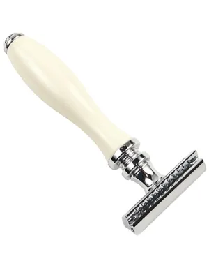 Parker - 111W Safety Razor, 3 piece, White Resin Handle