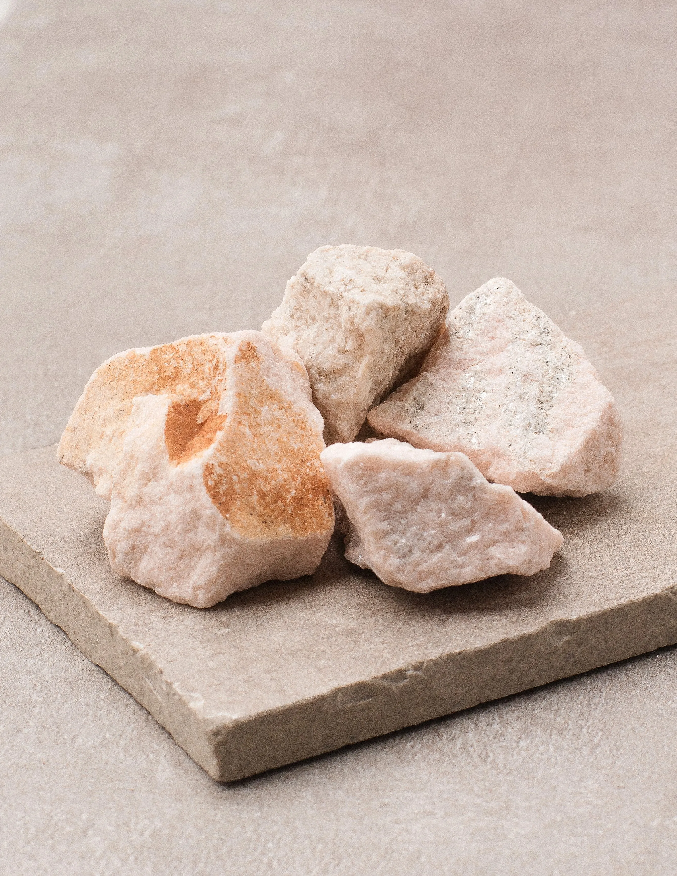 Peach Moonstone Crystal Bath Stones
