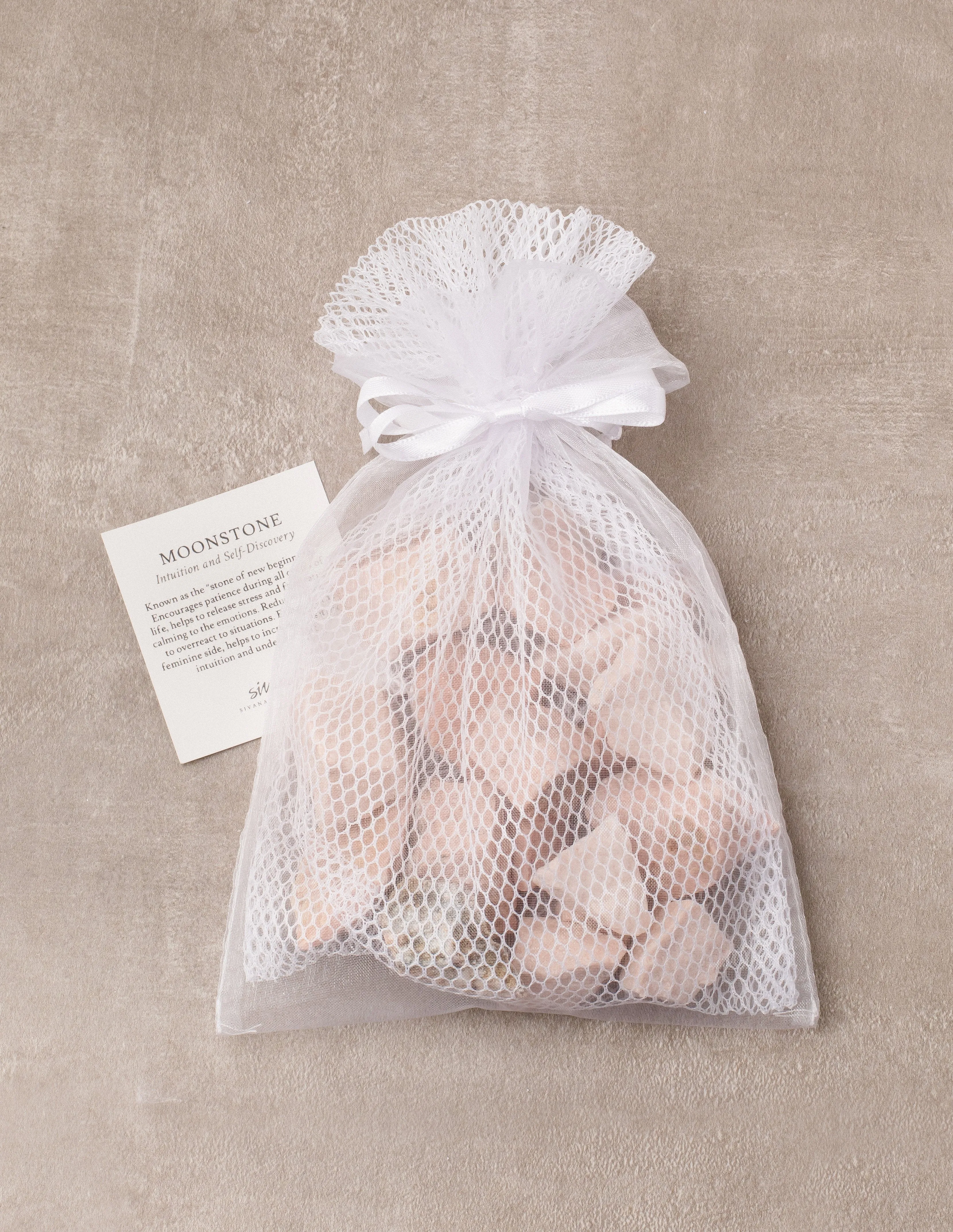 Peach Moonstone Crystal Healing Bath Stones