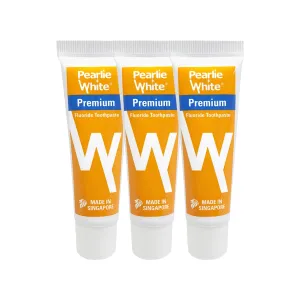 Pearlie White Travel Premium Toothpaste 25g (Extra Gentle) x 3 Bundle