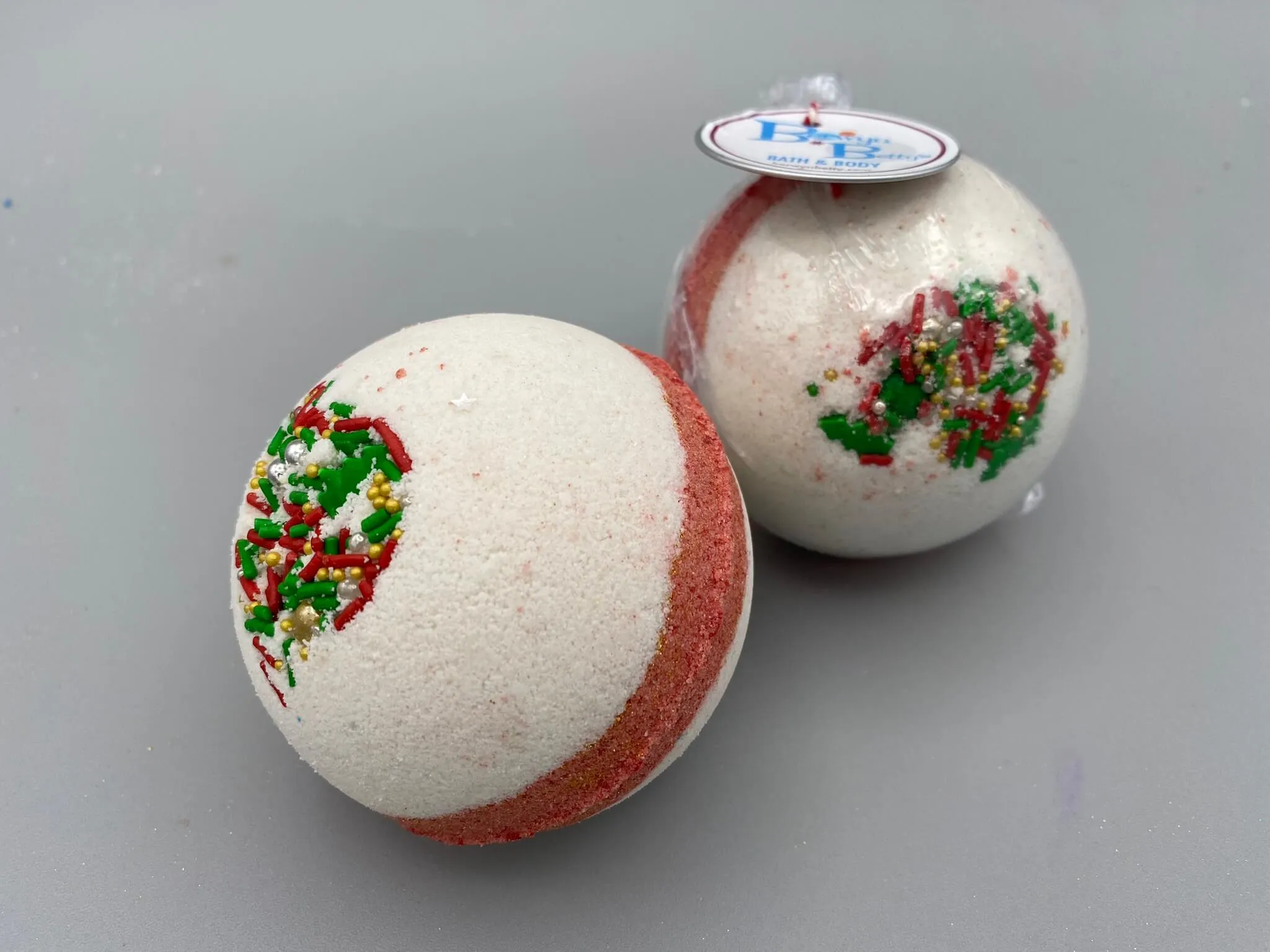 Peppermint Bath Bomb with Christmas Story Leg Lamp Soap Inside