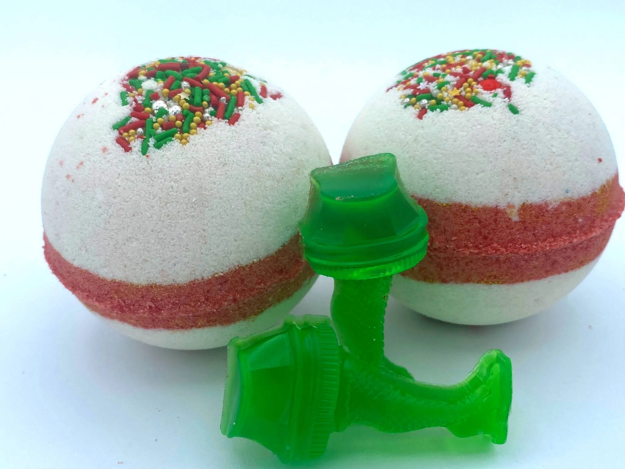 Peppermint Bath Bomb with Christmas Story Leg Lamp Soap Inside