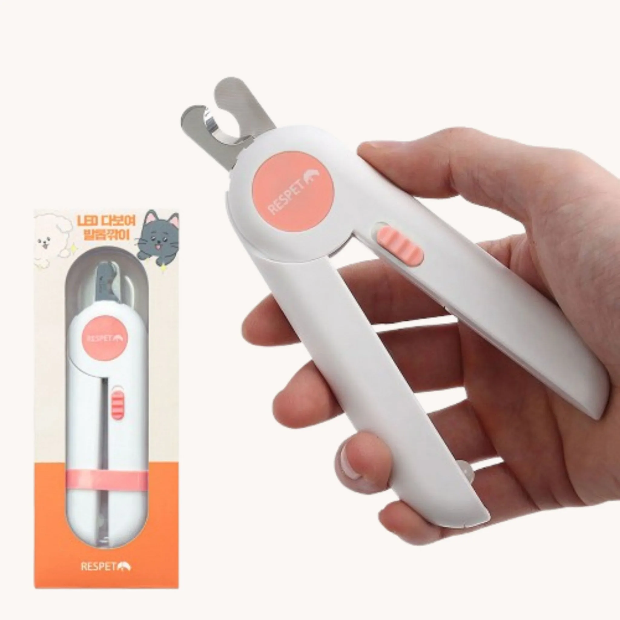 Pet Nail Clipper with LED Light, 4.3 x 15 cm, Pink, 1 Piece - 🏆 #64 - Pet Supplies - Best of December