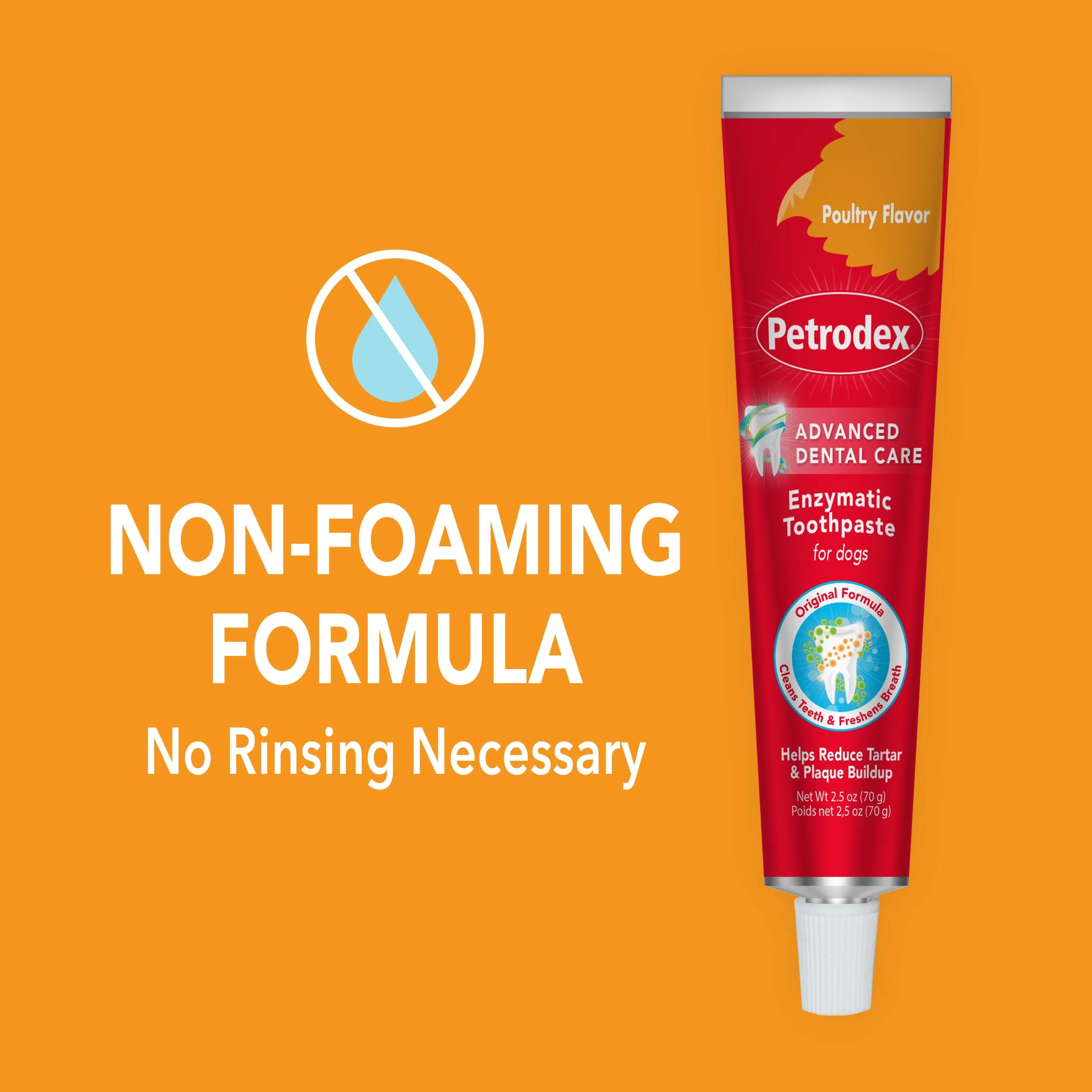 PETRODEX Enzymatic Toothpaste For Dogs, 2.5 oz, Poultry Flavor