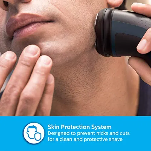 Philips S1223/45 Cordless Electric Shaver, 3D Pivot & Flex Heads, 27 Comfort Cut Blades, Up to 40 Min of Shaving