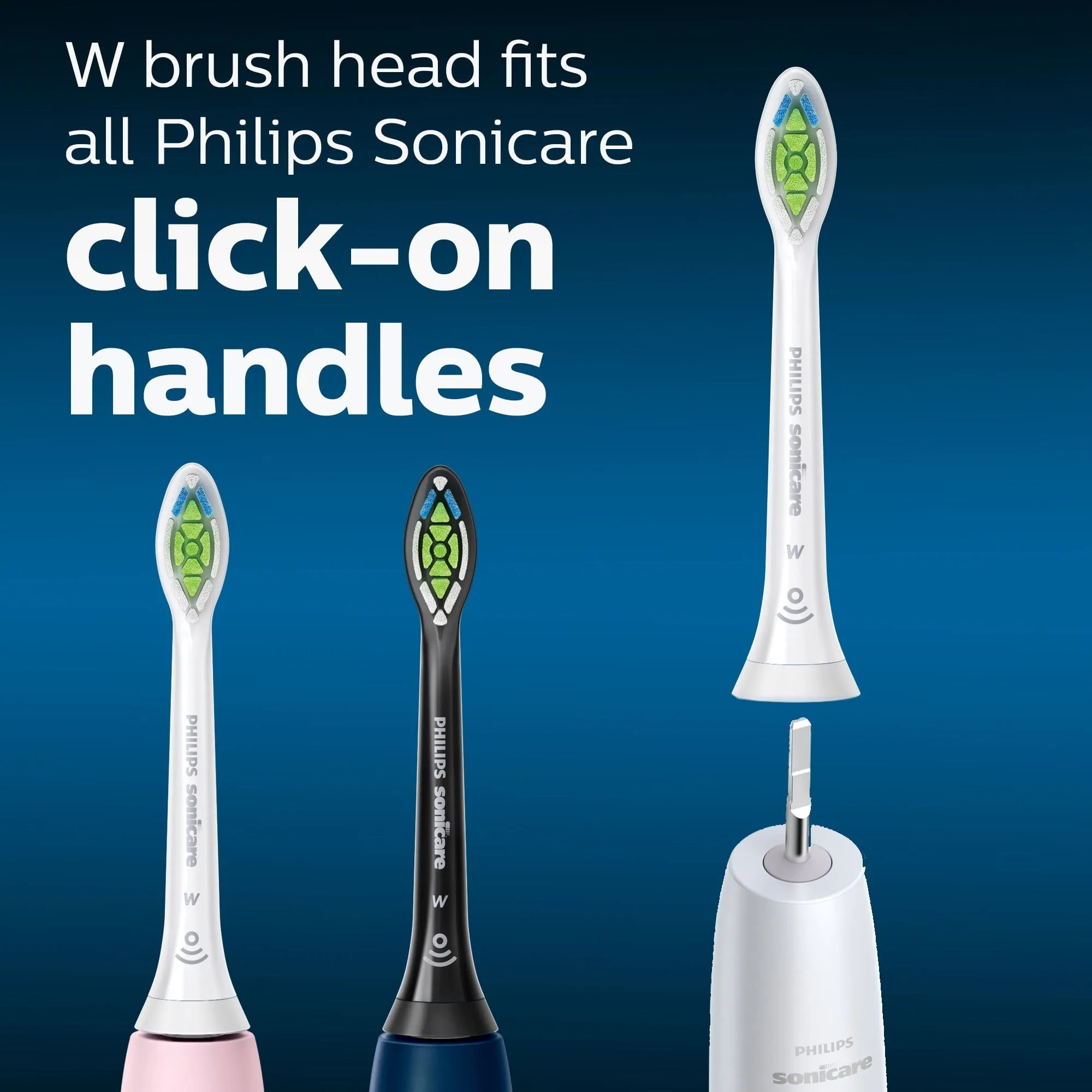 Philips Sonicare Diamondclean Replacement Toothbrush Heads, HX6062/65, Brushsync™ Technology, White 2-pk