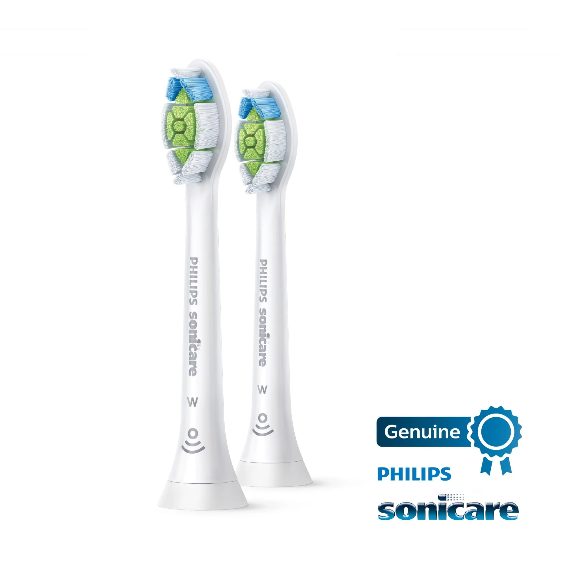 Philips Sonicare Diamondclean Replacement Toothbrush Heads, HX6062/65, Brushsync™ Technology, White 2-pk