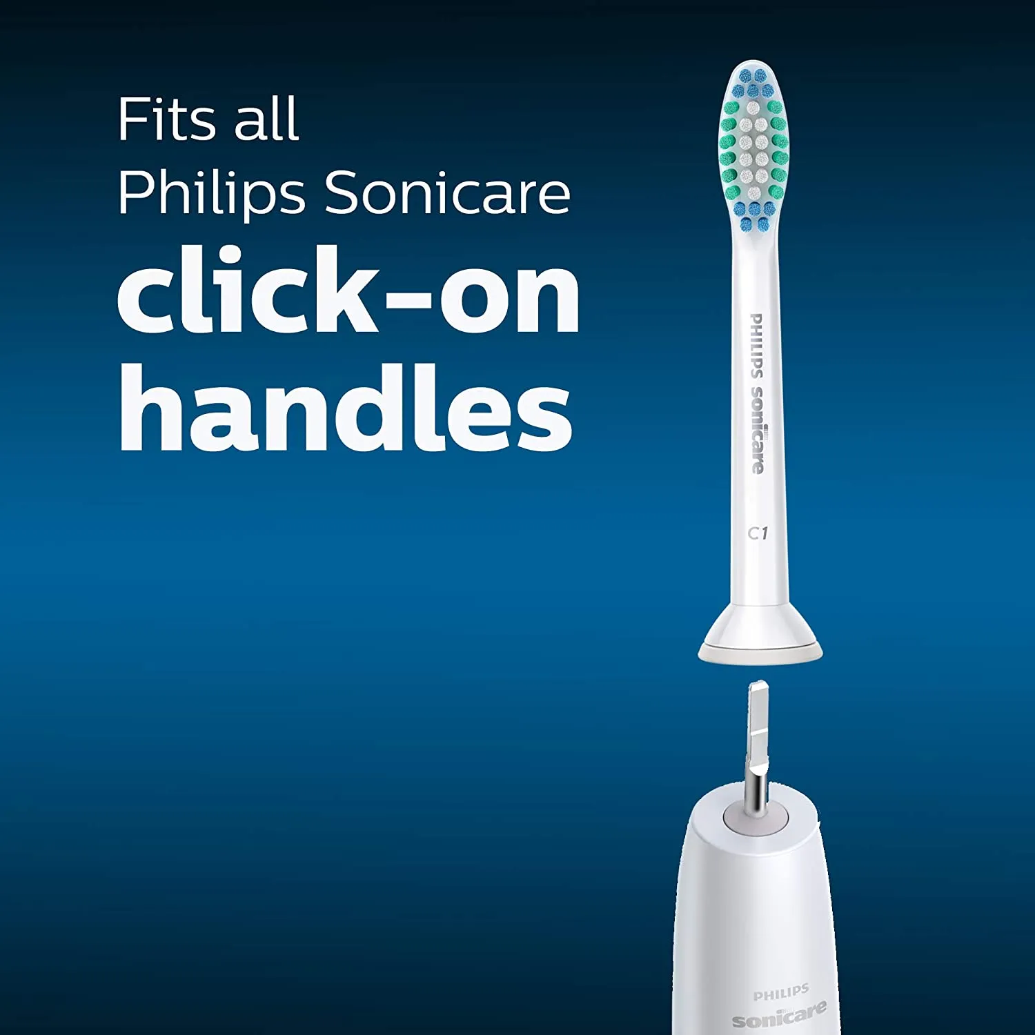 PHILIPS Sonicare Simply Clean Replacement Toothbrush Heads (5-Pack) - HX6015/03
