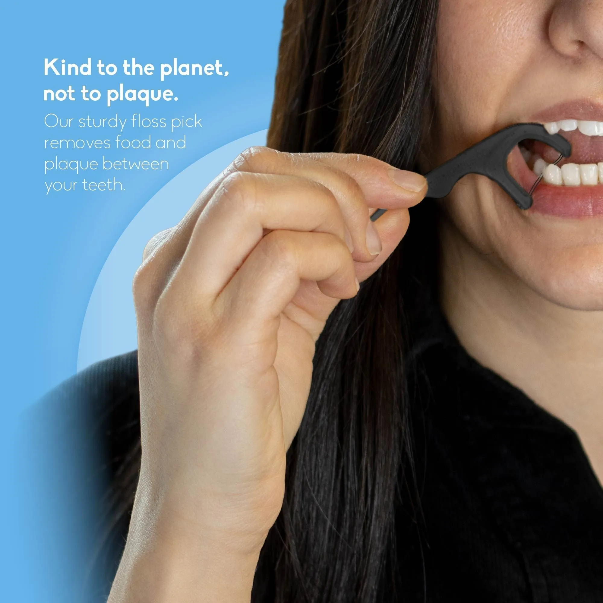 Plant-based Floss Picks - Charcoal (50 pcs)