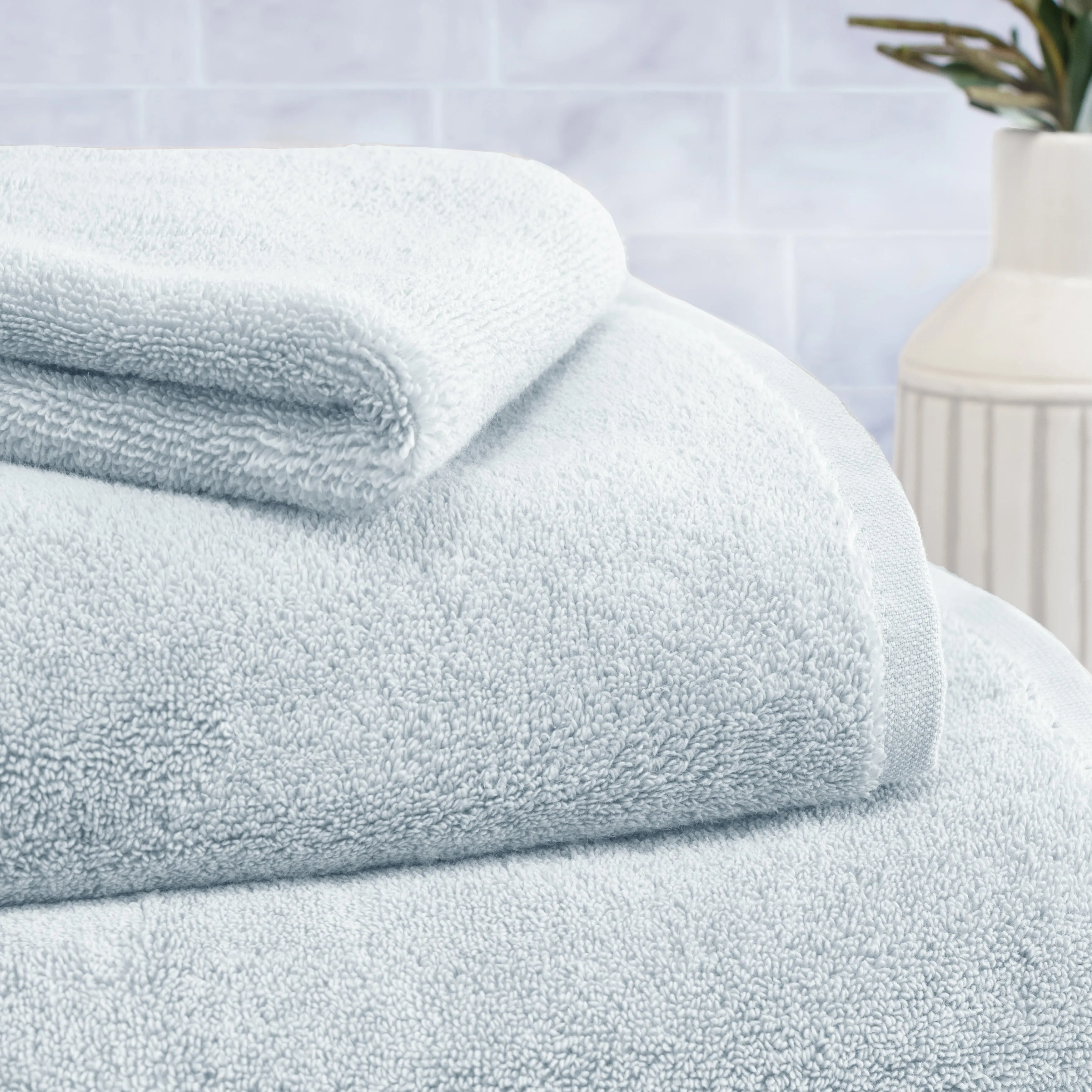Plush Ice Blue Washcloth