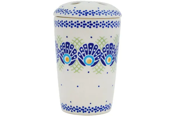 Polish Pottery 5" Toothbrush Holder Tail Feathers