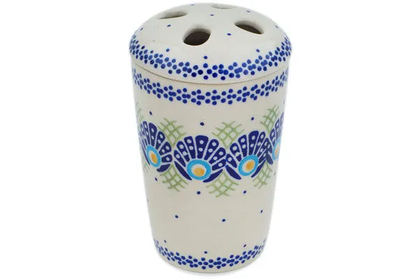 Polish Pottery 5" Toothbrush Holder Tail Feathers