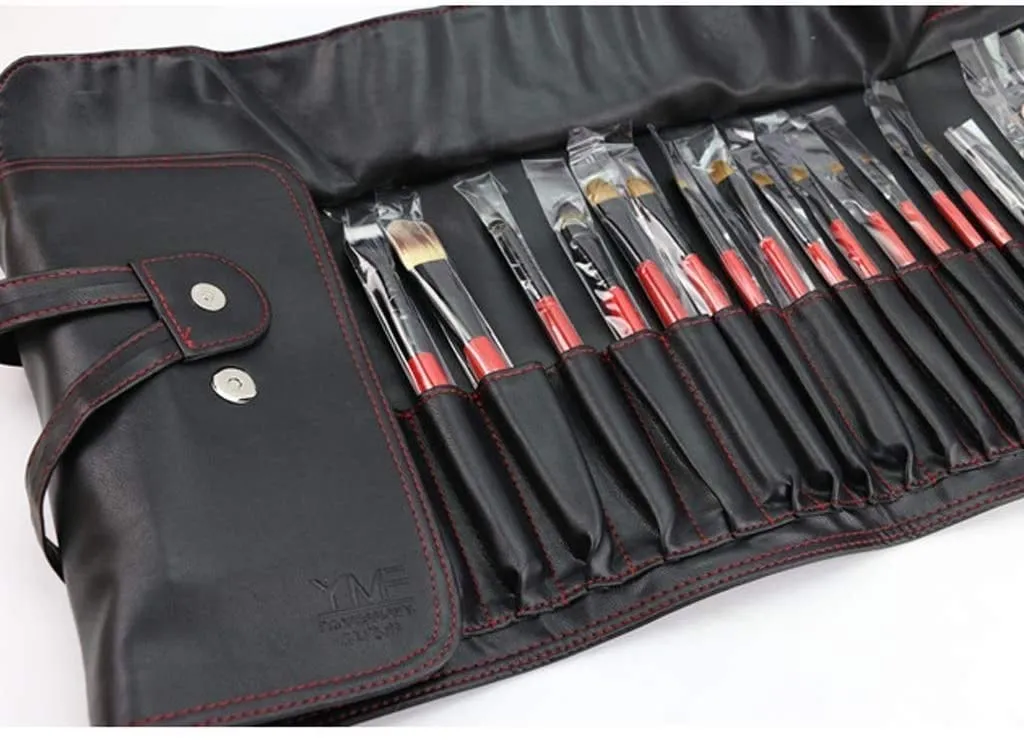 Portable 24 Sets of Makeup Artist Professional Grade Brush Set Brush Animal Hair Makeup Brush Makeup Brush Powder Powerful Full Set