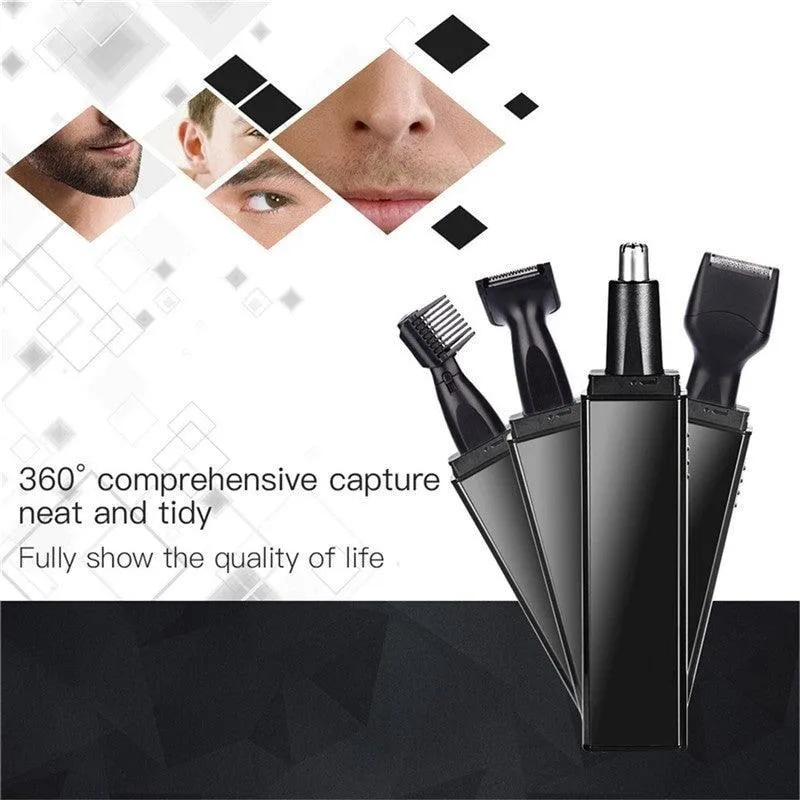 Portable 4 In 1 Rechargable Ear Nose Trimmer Electric Close Shaver