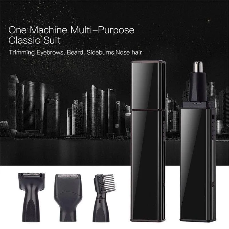Portable 4 In 1 Rechargable Ear Nose Trimmer Electric Close Shaver