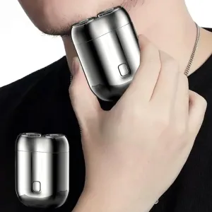 Portable Mini Dual-Head Electric Shaver USB Rechargeable Razor Sliver
