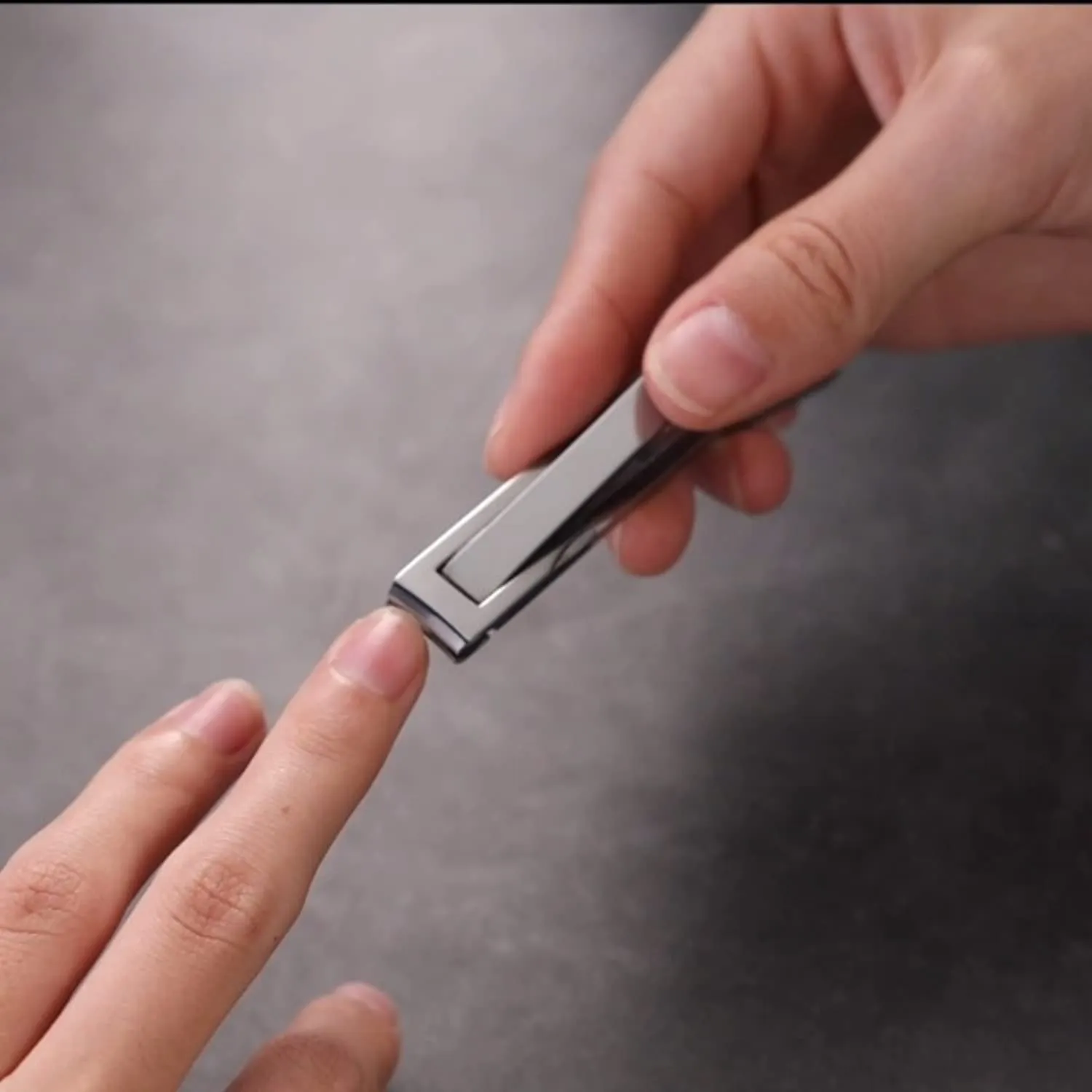 Portable Nail Clippers,Medical Grade Stainless Steel Foldable Nail Cutter with Leather Case, Ultra Slim Travel Design