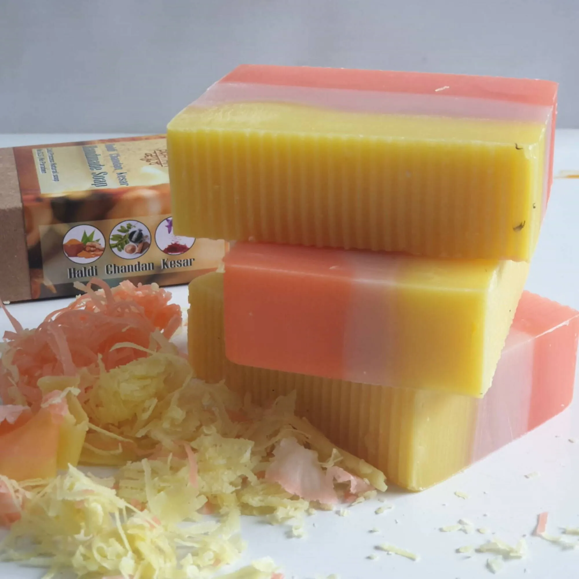 Pratha Haldi-Chandan-Kesar | Cold Process Handmade Soap